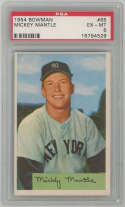 1954 Bowman 65 Mantle PSA 6 