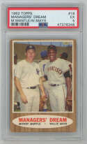 1962 Topps 18 Mantle/Mays PSA 5 