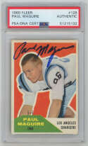 1960 Fleer 128 Paul Maguire Signed Rookie Card PSA Slabbed   