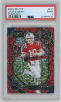 2024 Select Red Disco 218 Drake Maye (20/49) PSA 9 