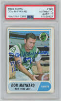 1968 Topps 169 Don Maynard Signed Card PSA 10 (auto) 