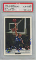 1992 Classic 60 Alonzo Mourning Signed Card PSA Georgetown Auto   