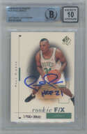 1998 SP Authentic 100 Paul Pierce Signed Rookie Card HOF Beckett 10 (auto) 
