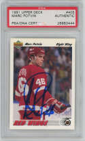 1991 Upper Deck 405 Marc Potvin Signed Rookie Card PSA  
