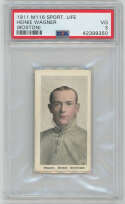 1911 M116 Sporting Life 270 Heinie Wagner (Boston) PSA 3 