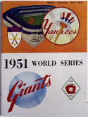 1951 World Series Program  At Yankees Ex-Mt (unscored) 