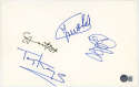    Yes Rock Band Signed Page (4 sigs) - Beckett LOA 9 