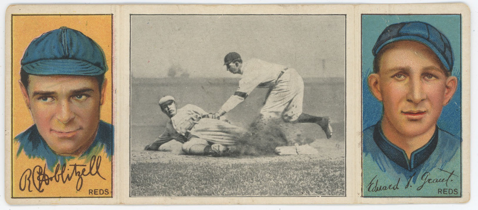 1912 T202 Triple Folders 40 Grant Gets His Man (Grant, Hoblitzell) GVG