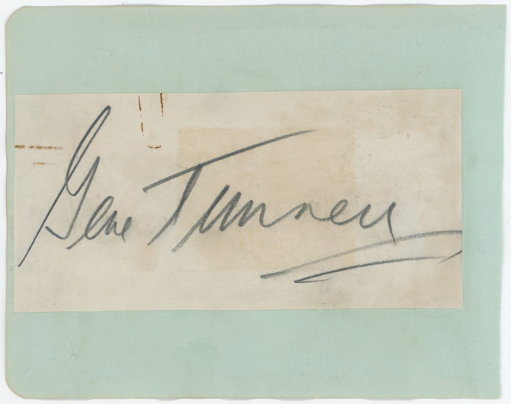    Tunney, Gene Signed Album Page (circa 1951) 9 