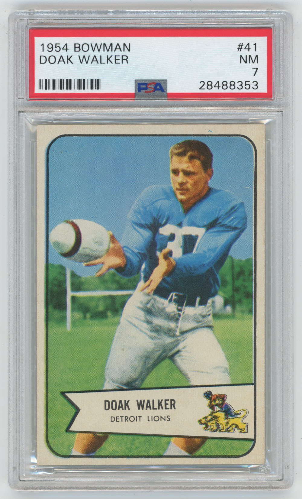 1954 Bowman 41 Doak Walker PSA 7