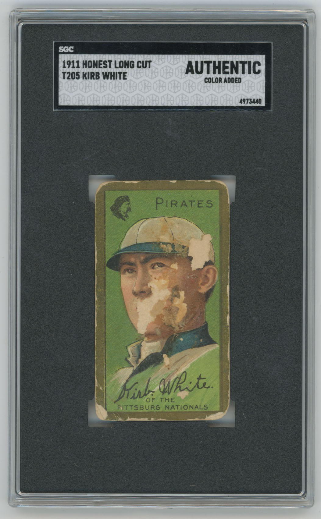 1911 T205 205 Kirb White (Pirates) SGC A