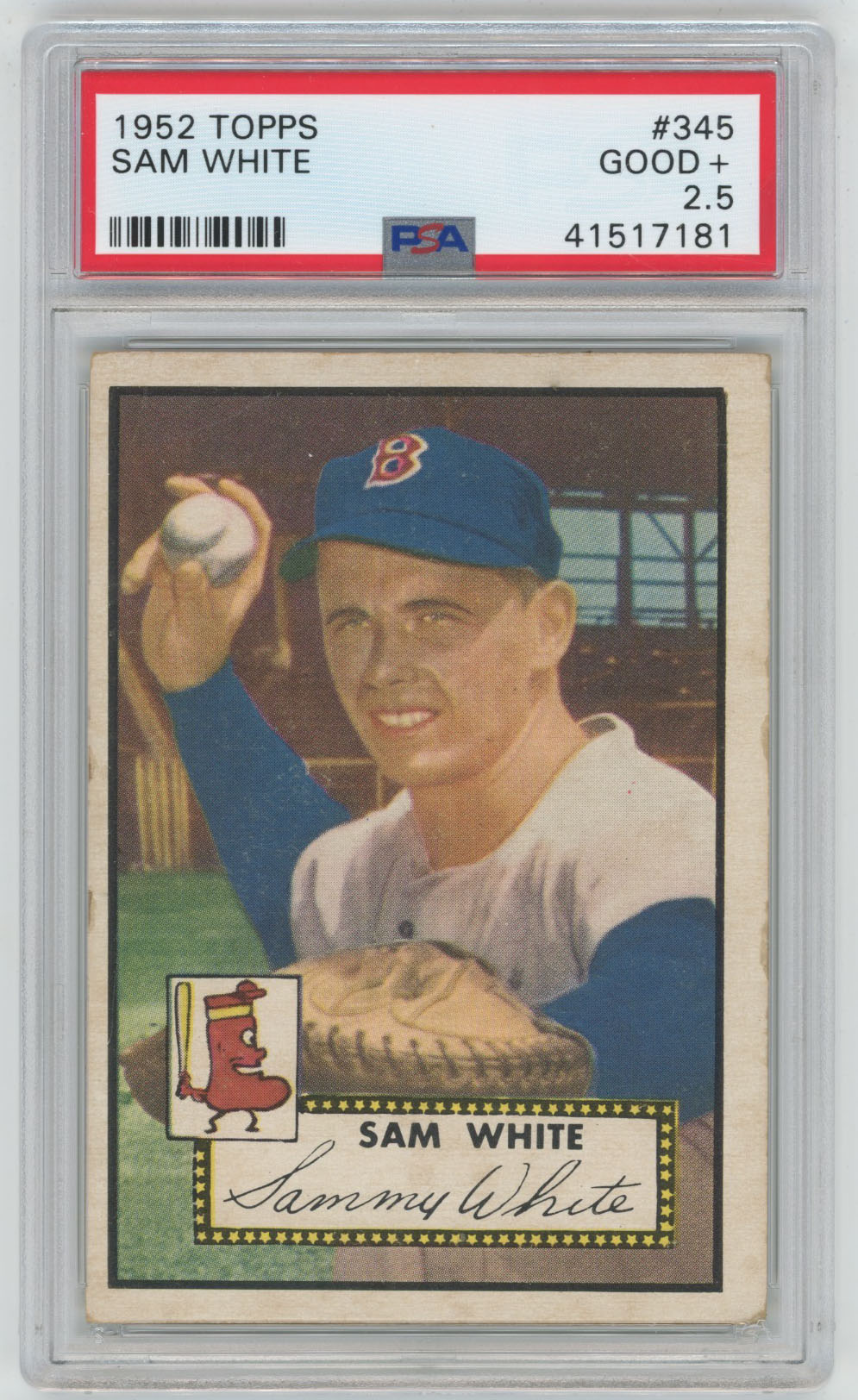 1952 Topps 345 White PSA 2.5