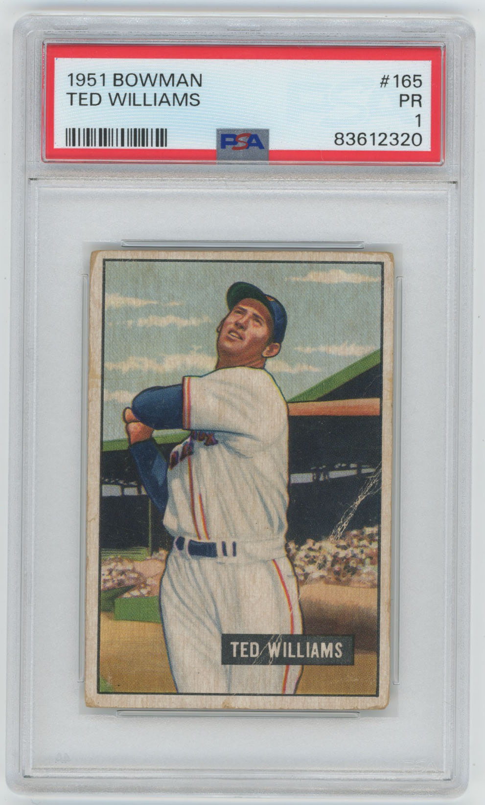 1951 Bowman 165 Ted Williams PSA 1
