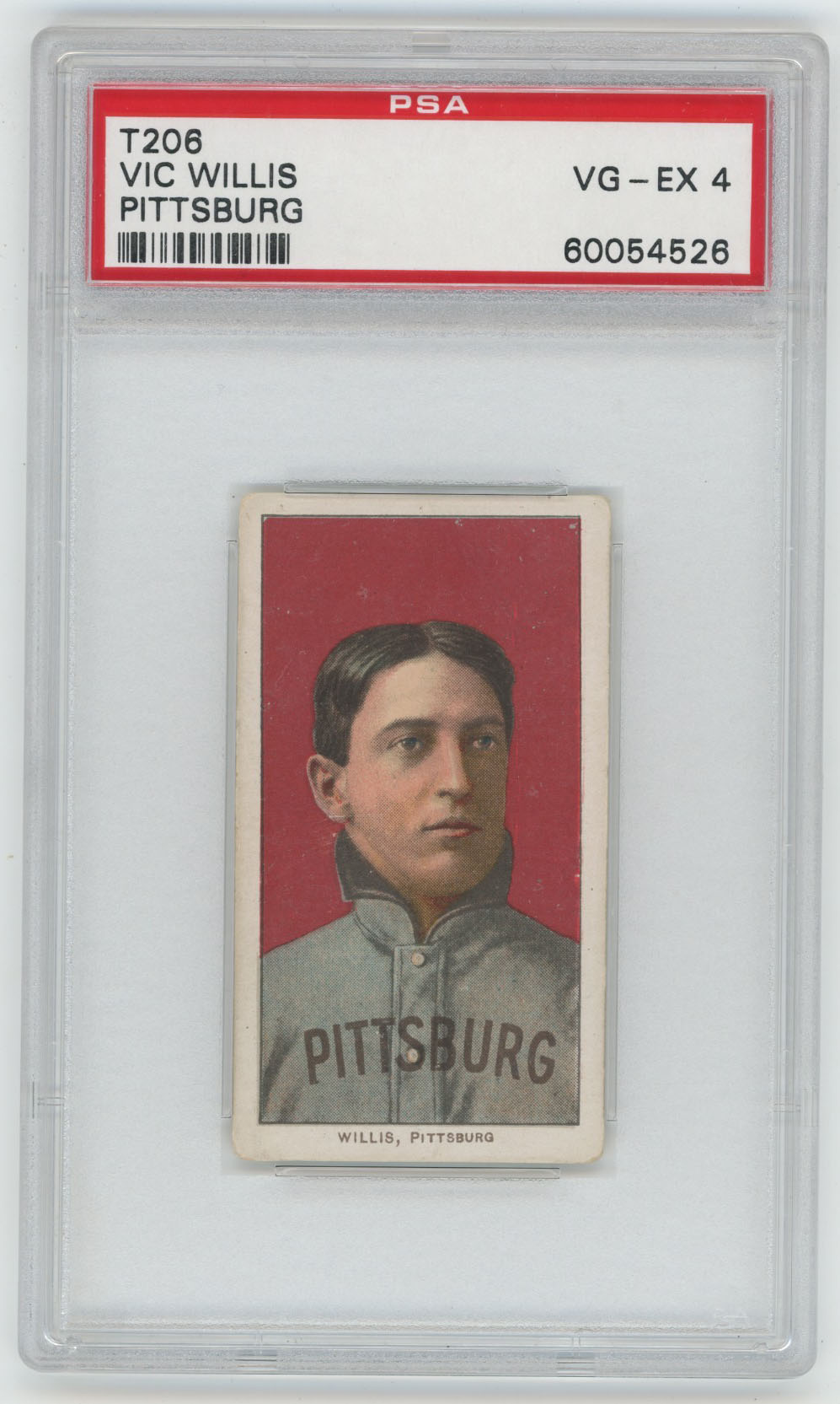 1909 T206 502 Willis (Pittsburgh) PSA 4
