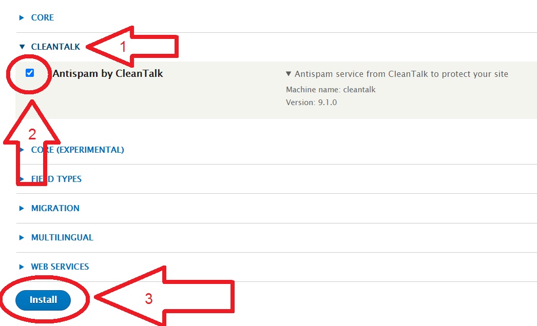 Drupal 9 enable anti-spam module