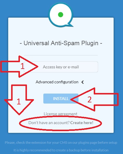 Uni Anti-Spam install