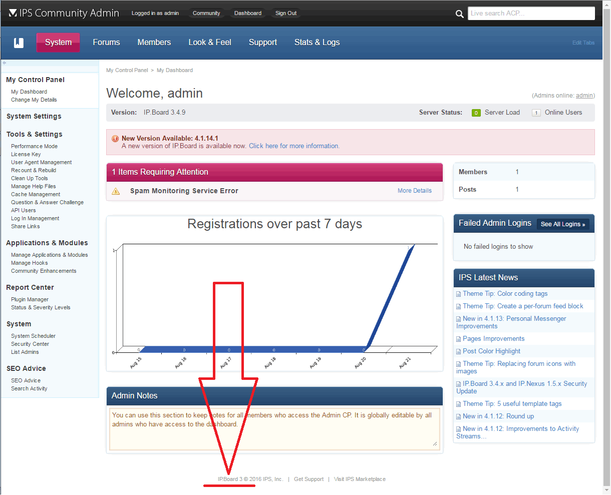 Installing the CleanTalk Spam Protection hook on IP.Board