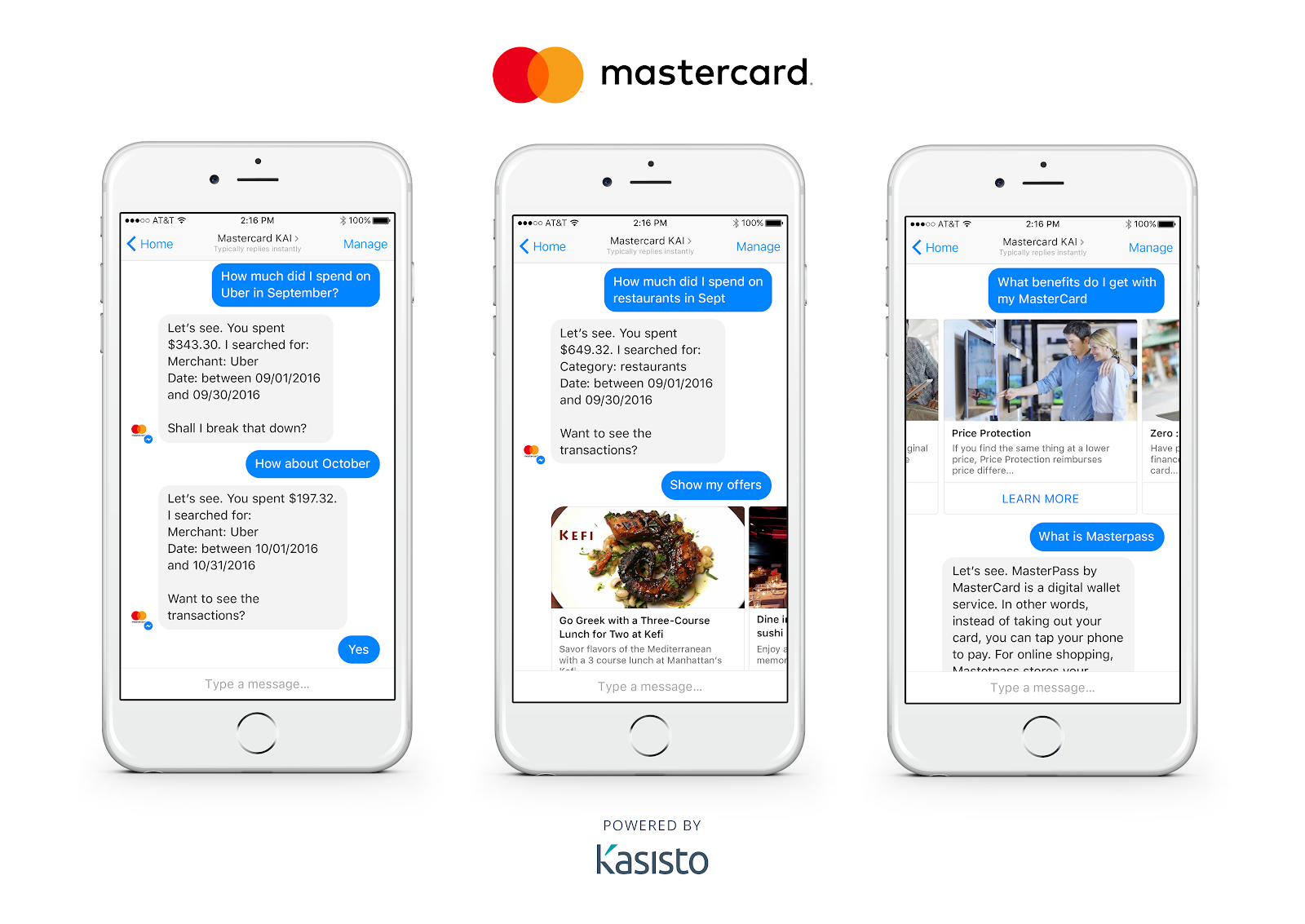 Mastercard's Facebook Messenger chatbot used for digital marketing 