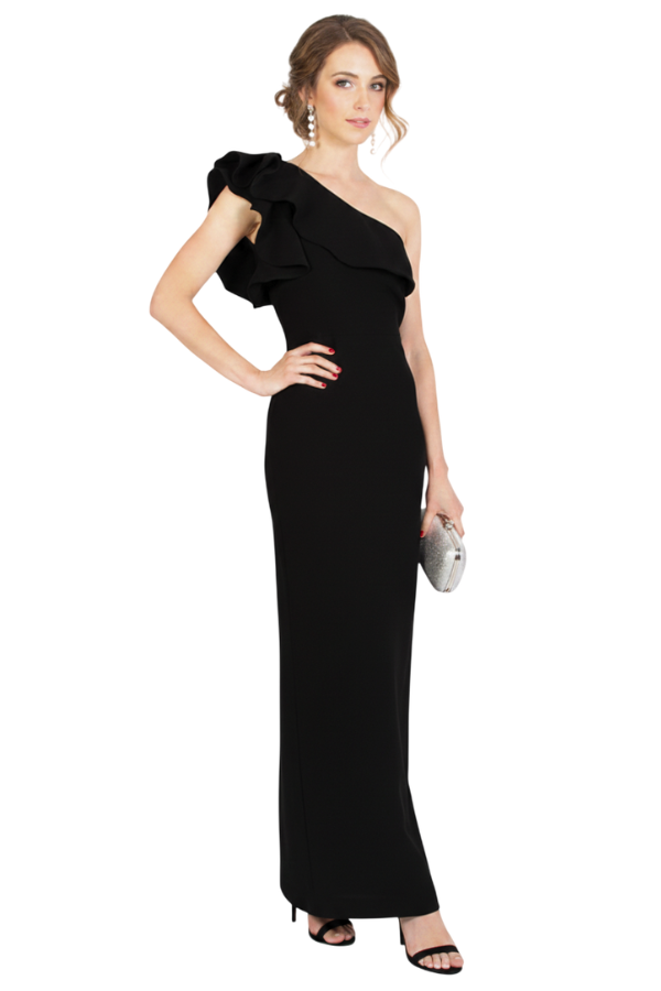 Black Ruffle Dress - Alquiler de vestido para eventos en Bogotá - Click2Dress