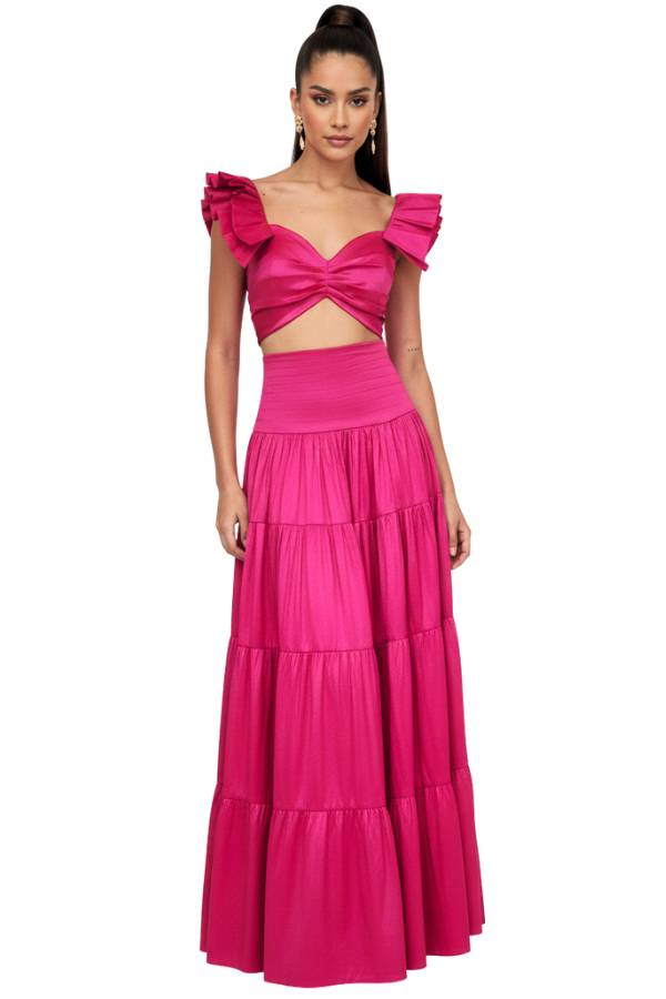 Nur Fucsia Skirt - Alquiler de vestido para Matrimonio en Bogotá - Click2Dress