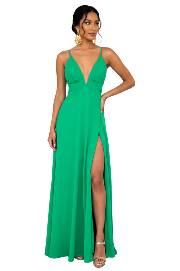 Paloma Green Dress - Alquiler de vestido para New Arrivals en Bogotá - Click2Dress