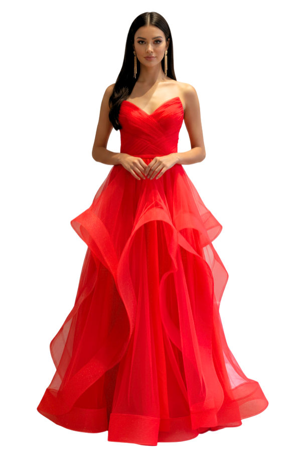 Harmonia Escarlata Dress - Alquiler de vestido para Matrimonio en Bogotá - Click2Dress