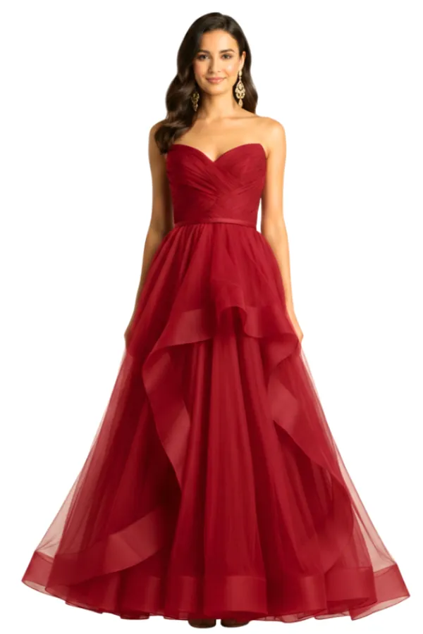 Harmonia Burdeos Dress - Alquiler de vestido para Noche en Bogotá - Click2Dress - Vista 1