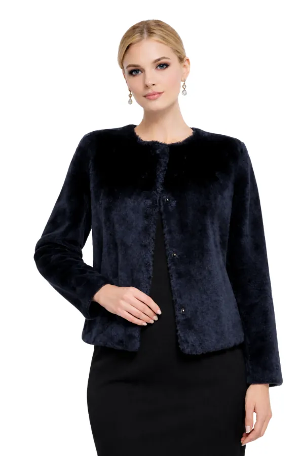 Abrigo en piel - Alquiler de vestido para eventos en Bogotá - Click2Dress - Vista 1