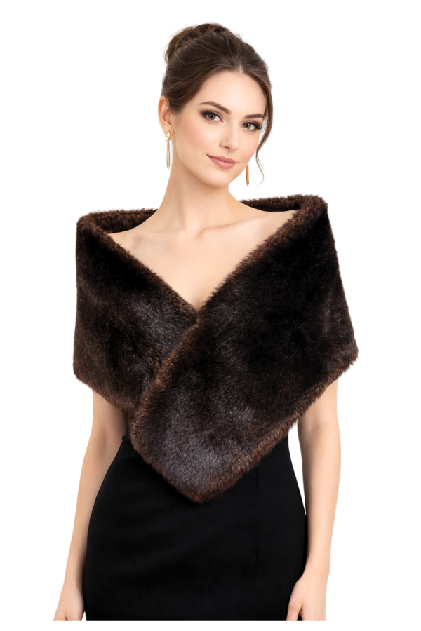 Piel Cafe 10046 - Alquiler de vestido para Estolas en Bogotá - Click2Dress