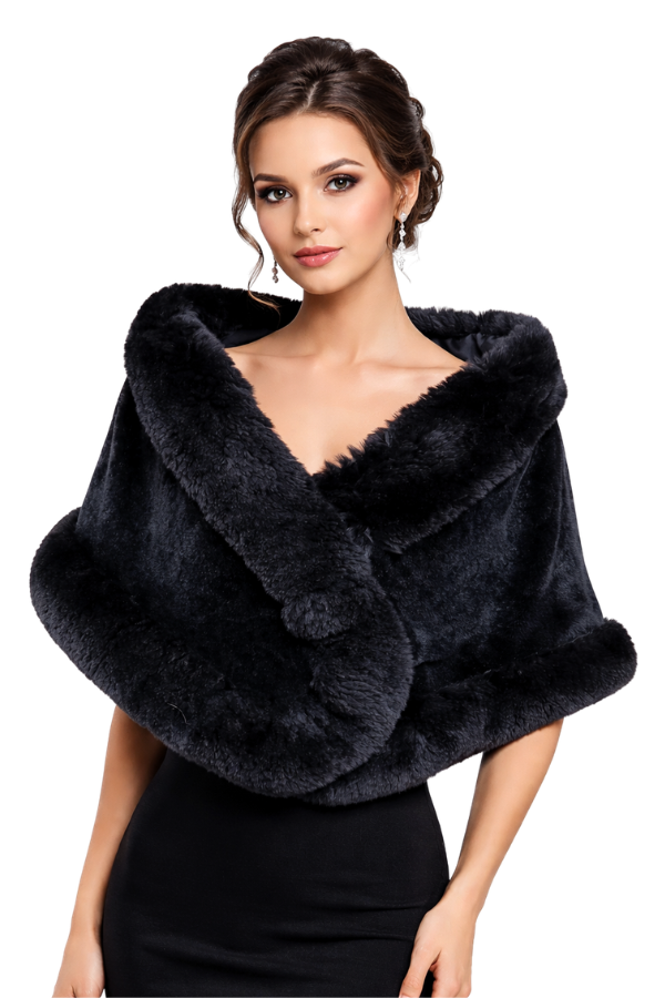 Capa Negra ref cobo - Alquiler de vestido para Estolas en Bogotá - Click2Dress