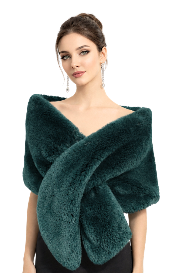 Piel Verde ref Cobo - Alquiler de vestido para Estolas en Bogotá - Click2Dress