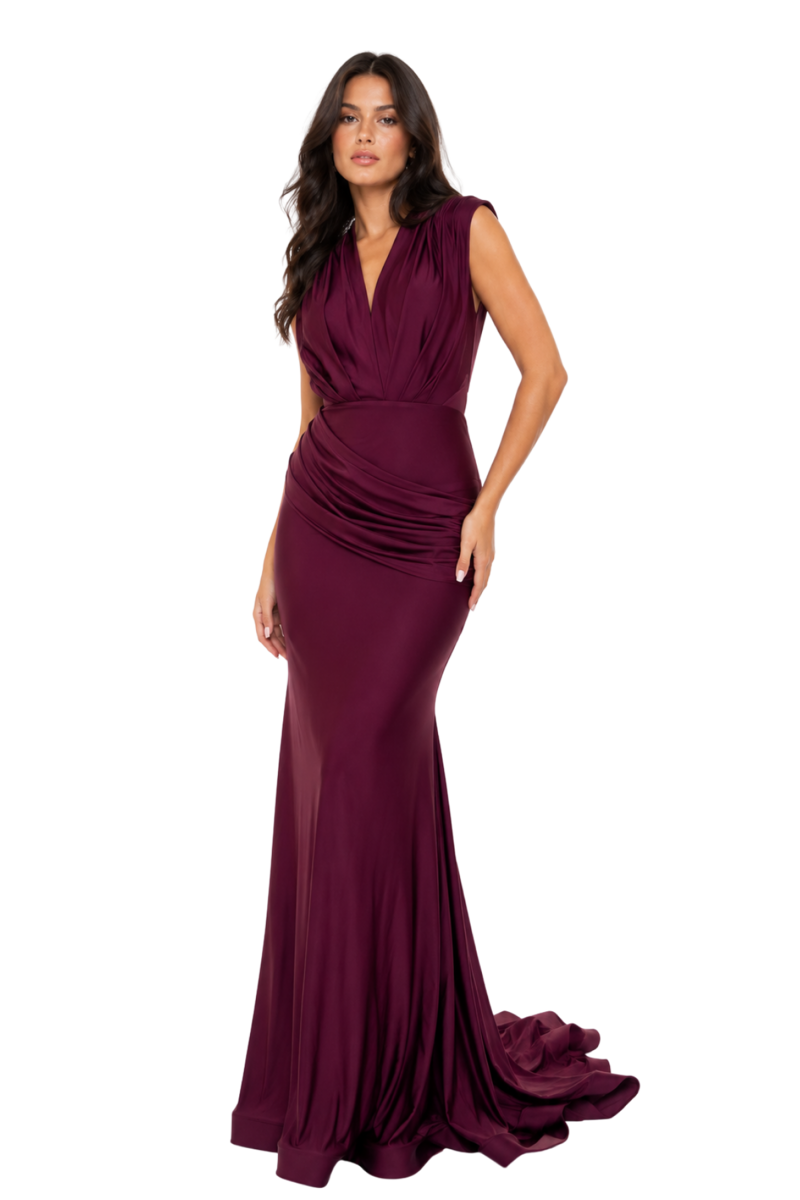 Astoria Burgundy Dress - Alquiler de vestido para New Arrivals en Bogotá - Click2Dress