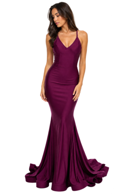 Tribeca burgundy dress - Alquiler de vestido para Prom en Bogotá - Click2Dress - Vista 1