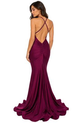 Tribeca burgundy dress - Alquiler de vestido para Prom en Bogotá - Click2Dress - Vista 2