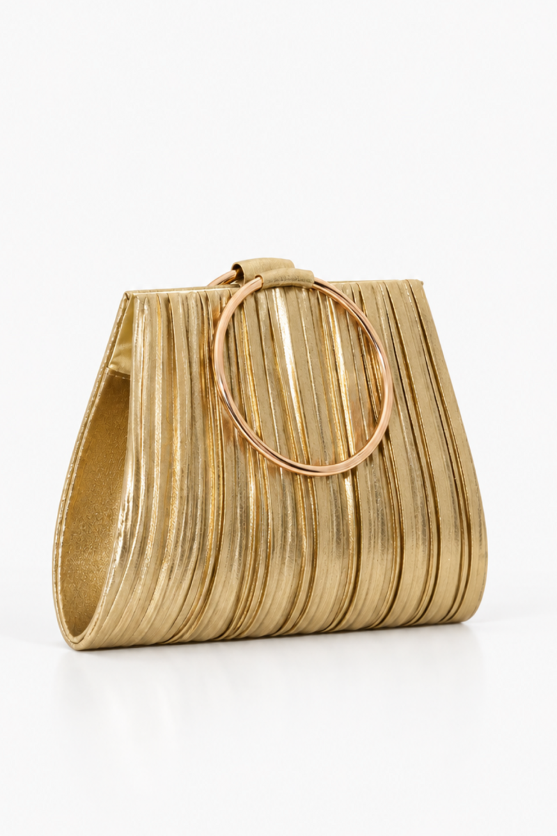 Cartera Bruma Gold - Alquiler de vestido para eventos en Bogotá - Click2Dress