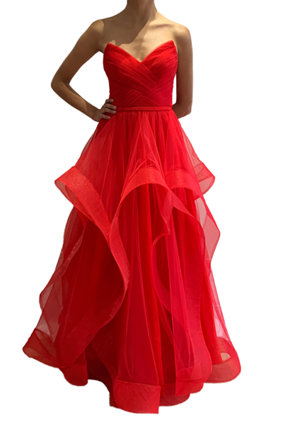 Harmonia Escarlata Dress - Alquiler de vestido para Noche en Bogotá - Click2Dress