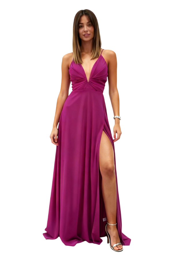 Paloma Fucsia Dress  - Alquiler de vestido para Noche en Bogotá - Click2Dress