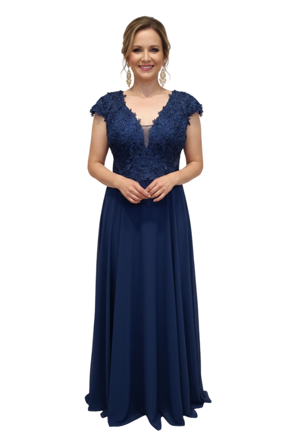 Casilda Blue Dress - Alquiler de vestido para Vestidos en Bogotá - Click2Dress
