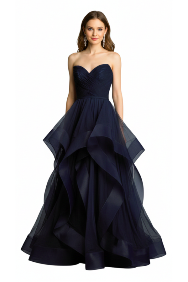 Harmonia Dark Blue Dress - Alquiler de vestido para Trending en Bogotá - Click2Dress