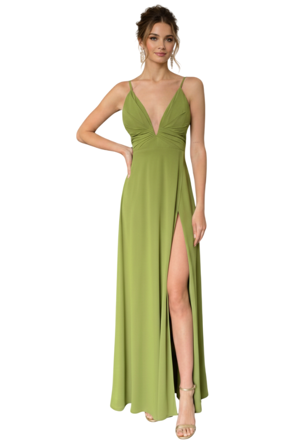 Paloma Pistacho Dress - Alquiler de vestido para Faldas en Bogotá - Click2Dress