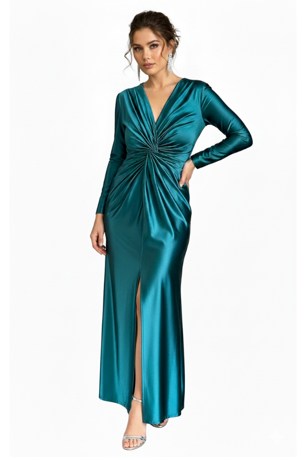 Idara Green Dress - Alquiler de vestido para eventos en Bogotá - Click2Dress