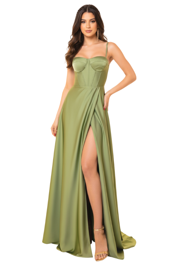 Fuenteventura pistacho dress - Alquiler de vestido para Matrimonio en Bogotá - Click2Dress