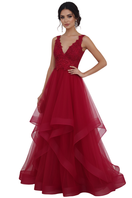 Aranjuez Wine Dress - Alquiler de vestido para Madrinas en Bogotá - Click2Dress - Vista 2