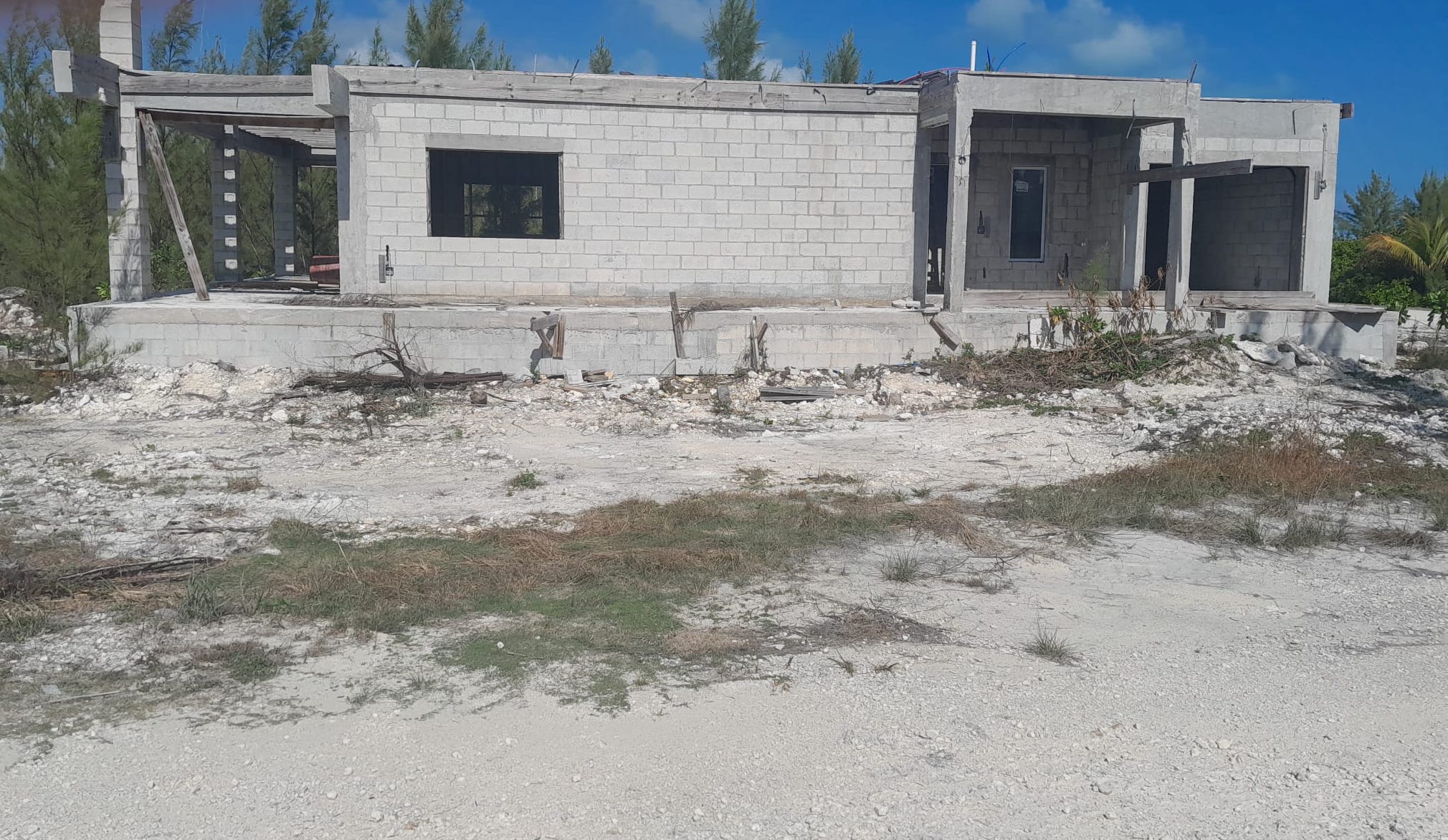 Incomplete Home in Abaco with Beach Views