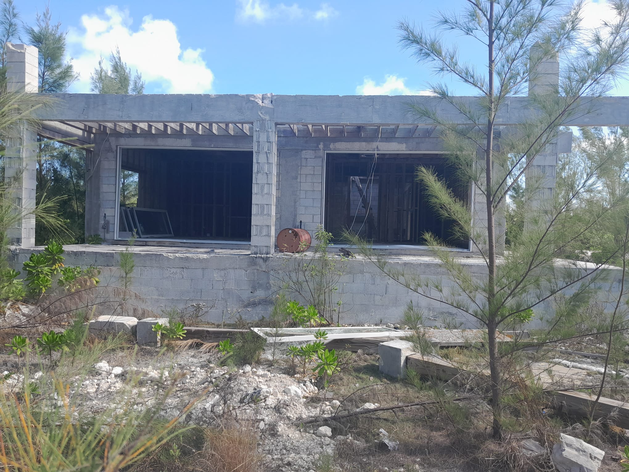 Incomplete Home in Abaco with Beach Views