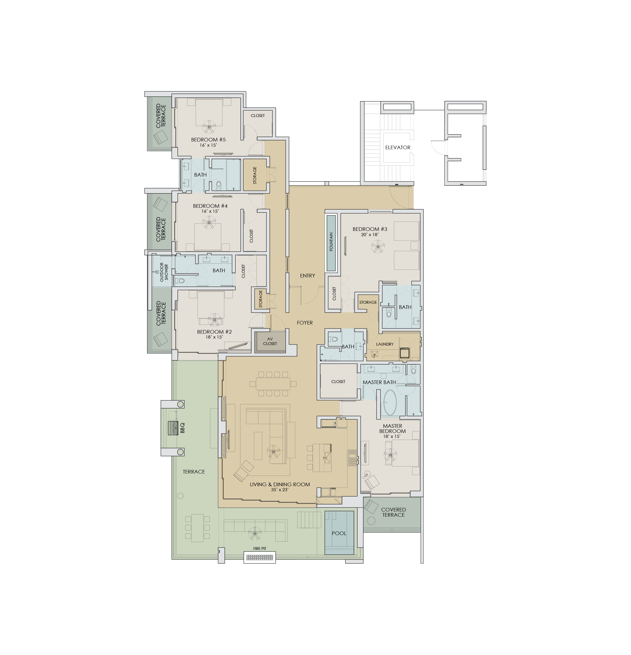 Las Lomas 2D Villa