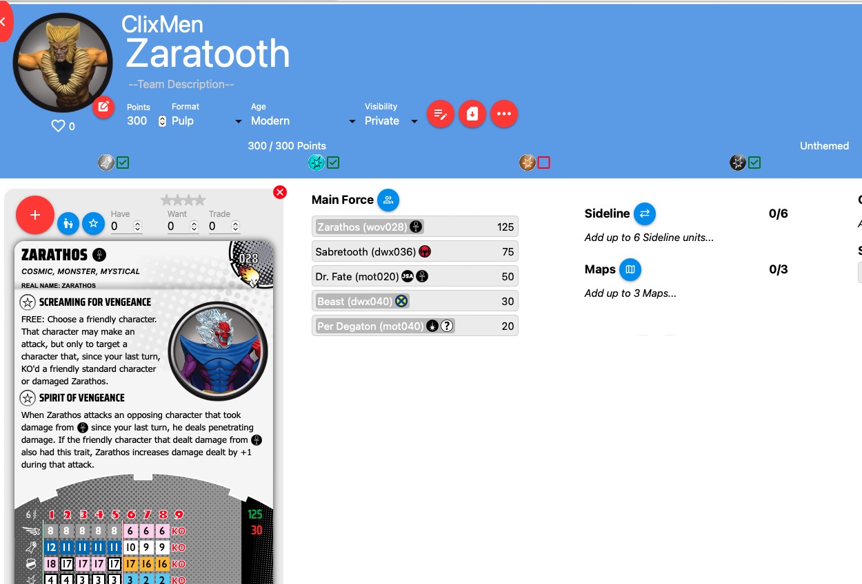 ClixMen-Hcunits- Zaratooth team