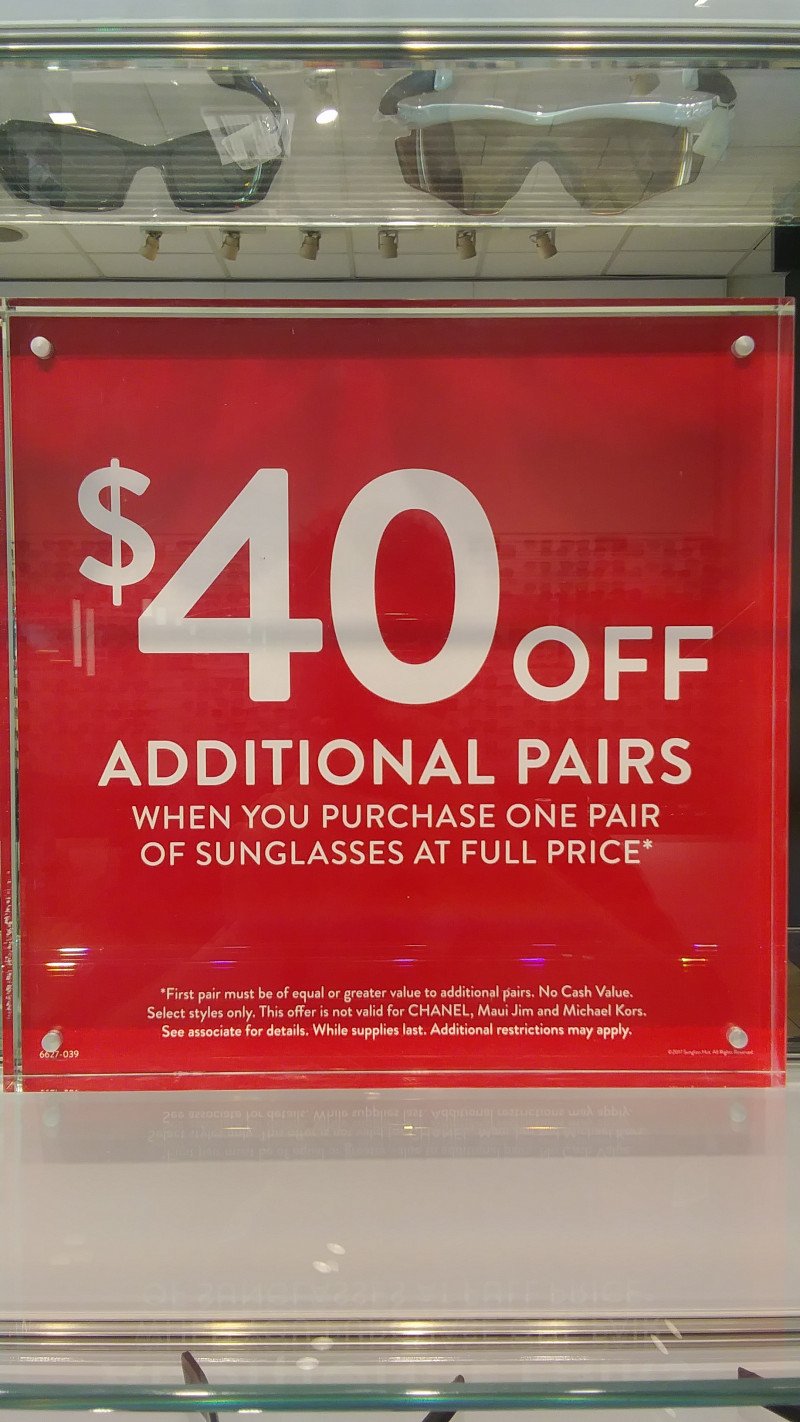 $40 off additional pairs