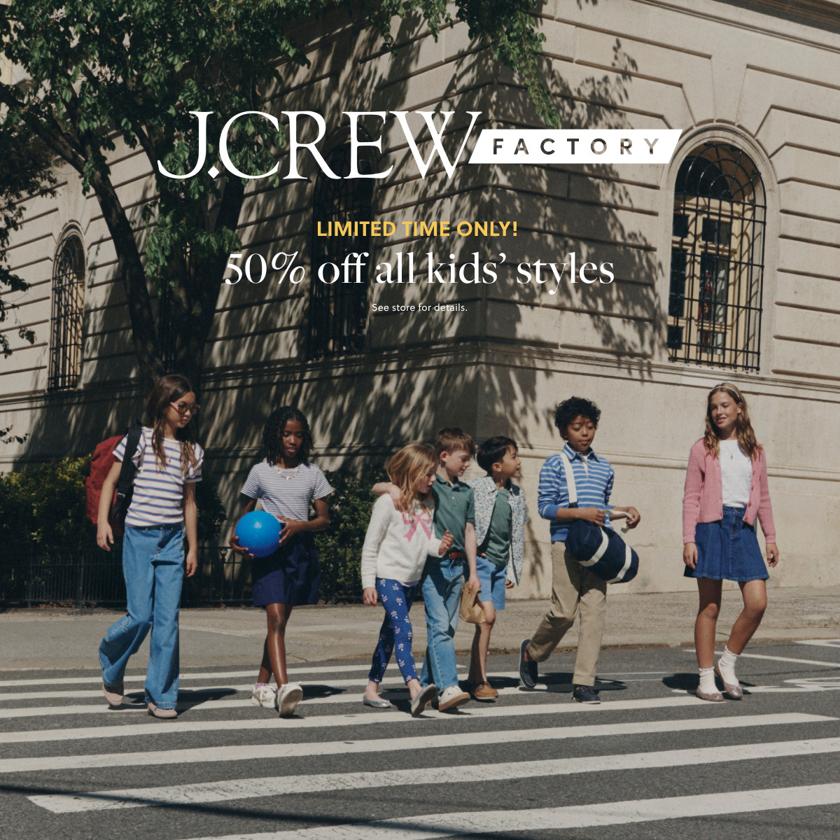 Sale fromJ. Crew Factory: Back to School Shopping