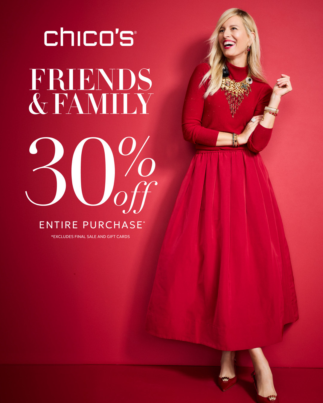 Sale from Chico's: Chico's Friends & Family Event